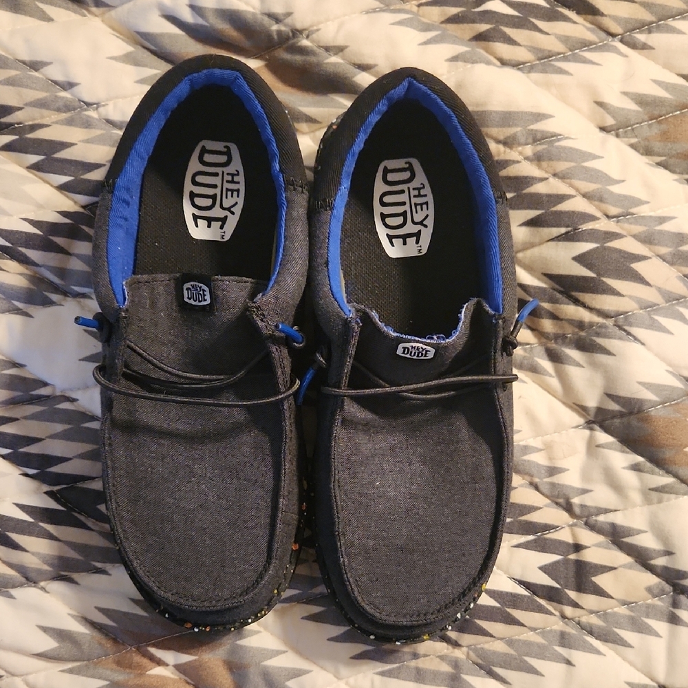 Hey Dude Boy's Dark Gray Slip-On Loafers